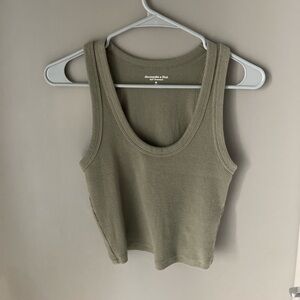 Abercrombie & Fitch Olive Green Ribbed Tank